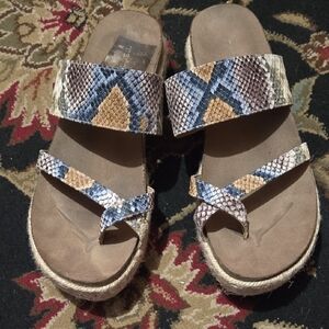 Madden Girl Multicolor Snake Print Sandals